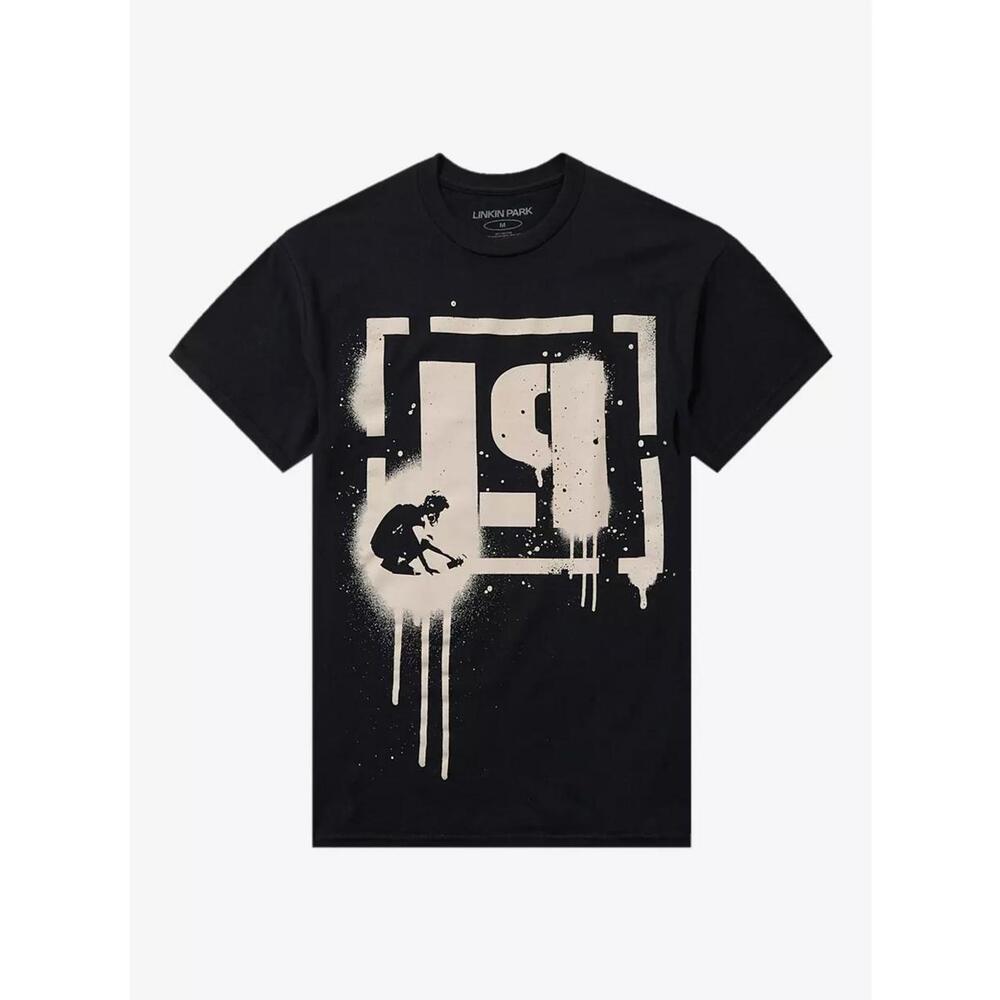 Linkin Park Meteora LP Acronym Graphic T-Shirt Black Streetwear Size Medium